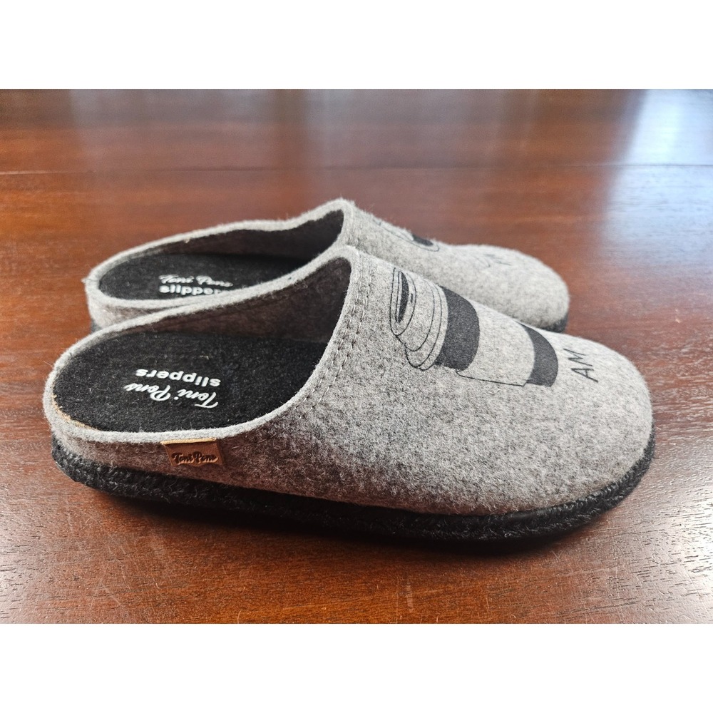 TONI PONS Women's Grey Wool Mule Clogs Size 39 US 8 New